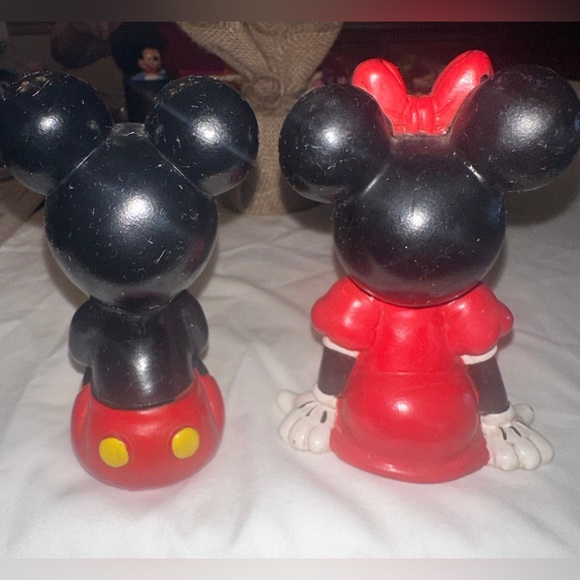 Disney Rare Vintage Mickey and Minnie Mouse 4" Rubber Character Squeaky … - Picture 4 of 6